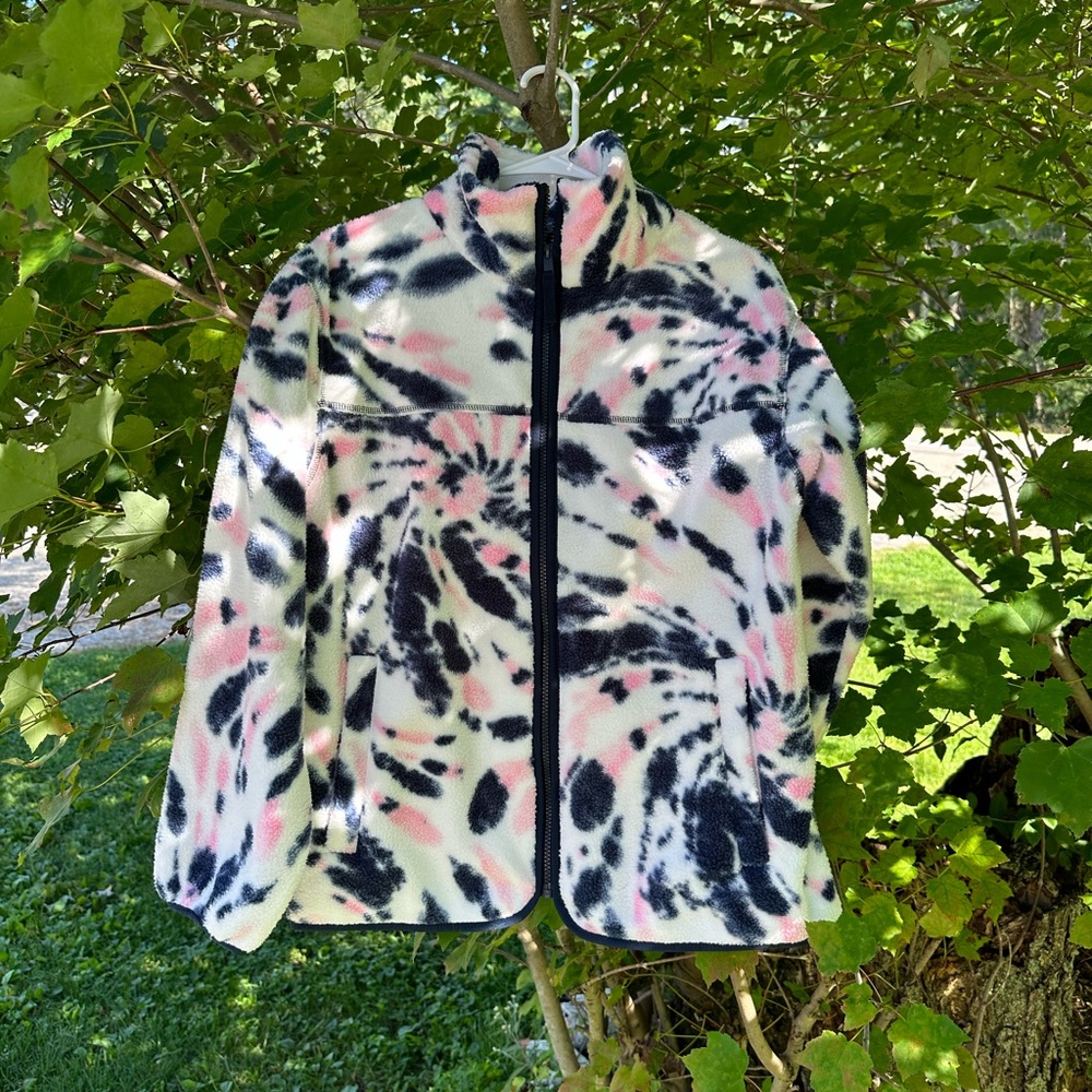 NWT gap tie dye fleece jacket
